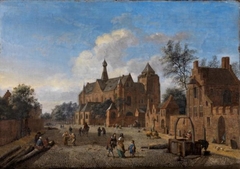 Veere, behind the Church by Jan van der Heyden