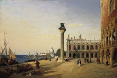 Venise, La Piazetta by Jean-Baptiste-Camille Corot