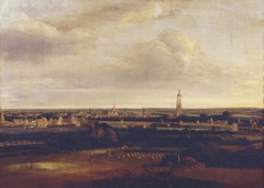 View of Amersfoort from the southwest; from left to right: Koppelpoort, Sint-Joriskerk, Heilige Geestgasthuis, Onze-Lieve-Vrouwekapel, Onze-Lieve-Vrouwetoren and Utrechtsepoort by Matthias Withoos