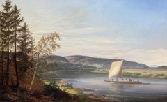 View of the Elbe from Coselschen Garten near Dresden by Johan Christian Dahl