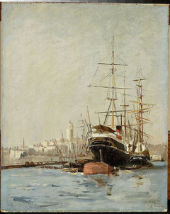 View of the seaport near Bursa by Stanisław Chlebowski