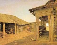 Village Courtyard by Ivan Shishkin