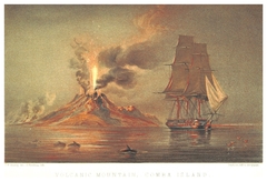 Volcanic Mountain, Comba Island by Oswald Walters Brierly