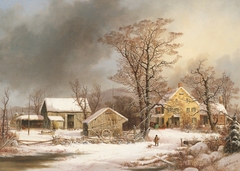 Winter in the Country: A Cold Morning by George Henry Durrie