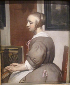 Woman at the virginal by Gabriël Metsu