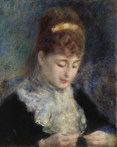 Woman Crocheting (Femme faisant du crochet) by Auguste Renoir