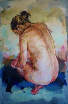 Woman Crouching by Grace Kotze