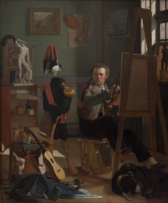 A Battle-Painter, Jørgen Sonne, in his Studio by Ditlev Blunck