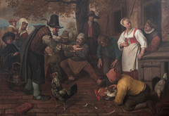 A Cock Fight by Jan Steen