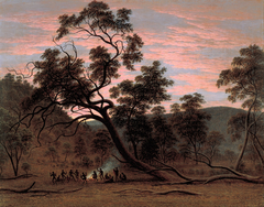 A corroboree of natives in Mills Plains by John Glover