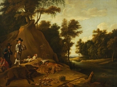 A Hunting Scene by Anonymous