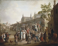 A Mountebank Performing in a Marketplace by Anonymous