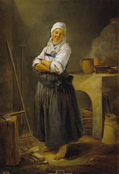 A Saxon Villager in her Kitchen by Charles Francois Hutin