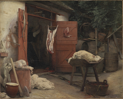 A Slaughterhouse in Hellebæk by Carl Bloch