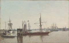 Antwerp: View of the Port from the Tête de Flandres by Eugène Louis Boudin