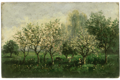 Apple Trees in Blossom by Charles-François Daubigny