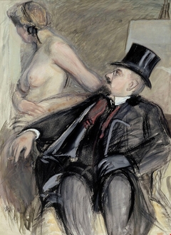 Arne Cederholm with a Model by Magnus Enckell