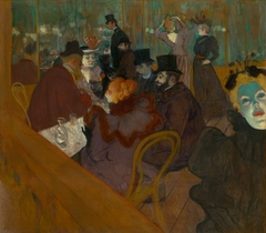 At the Moulin Rouge by Henri de Toulouse-Lautrec