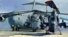 aviation painting by Wonman Kim