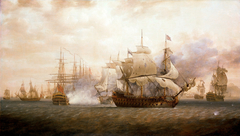 Battle of Saint Kitts by Nicholas Pocock