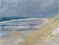 Beach with three or four piers at Domburg by Piet Mondrian