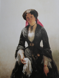 Bertha Schlatter, the Artist's Bride by Rudolf Koller