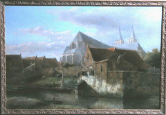 Binnengracht met achterzijde Bergkerk by Kaspar Karsen