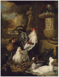 Birds with Urn in a Landscape by Dirk Valkenburg