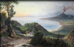 Blick von Pimonte auf die Bucht von Neapel by Johan Christian Dahl