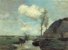 Boerderij in het polderland by Johan Hendrik Weissenbruch