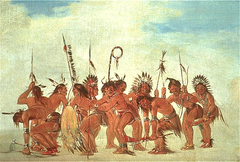 Braves' Dance at Fort Snelling by George Catlin