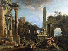 Caprice View with Roman Ruins by Marco Ricci