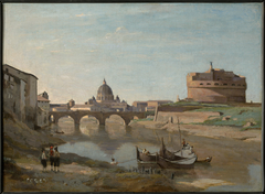 Castel Sant'Angelo, Rome by Jean-Baptiste-Camille Corot