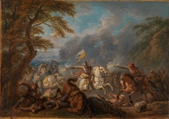 Cavalry battle by Pieter van Bloemen