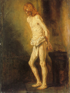 Christ at the column by Rembrandt