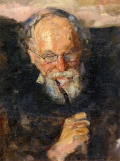 Christian Munch with Pipe by Edvard Munch