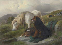 Collies and a Pony by George W Horlor