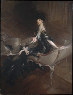 Consuelo Vanderbilt (1876–1964), Duchess of Marlborough, and Her Son, Lord Ivor Spencer-Churchill (1898–1956) by Giovanni Boldini