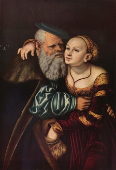 Courtesan and old man by Lucas Cranach the Elder