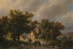 De rukwind by Barend Cornelis Koekkoek