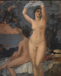 Deux nus devant la mer by Pierre Magnan-Bernard