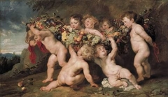 Die Früchtegirlande (mit Frans Snyders und Jan Wildens) by Peter Paul Rubens