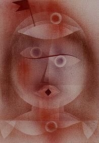 Die Maske mit dem Fähnchen by Paul Klee