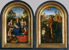 Diptych of Jan du Cellier by Hans Memling