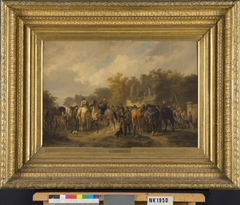 Een paardenmarkt by Wouterus Verschuur