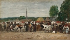 Fair in Brittany by Eugène Boudin