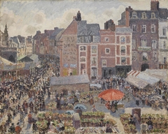 Fair on a Sunny Afternoon, Dieppe by Camille Pissarro