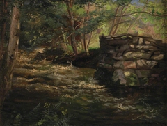 Falls in the Nant Col, Llanbedr, near Harlech by Charles Ernest Butler