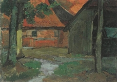 Farmyard with carriage barn in the Achterhoek by Piet Mondrian