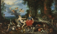 Feuer und Luft und Frans Francken d. J. by Jan Brueghel the Younger